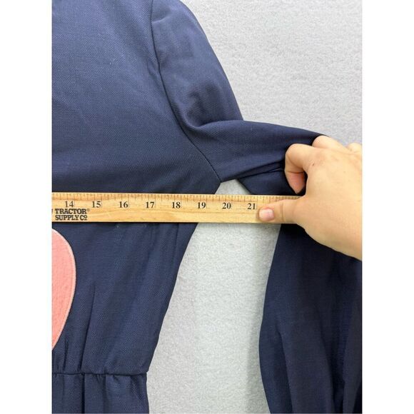 NWT Future Planet of Style FPS Womens Navy Blue Queen of hearts Midi Dress Small - Picture 7 of 10